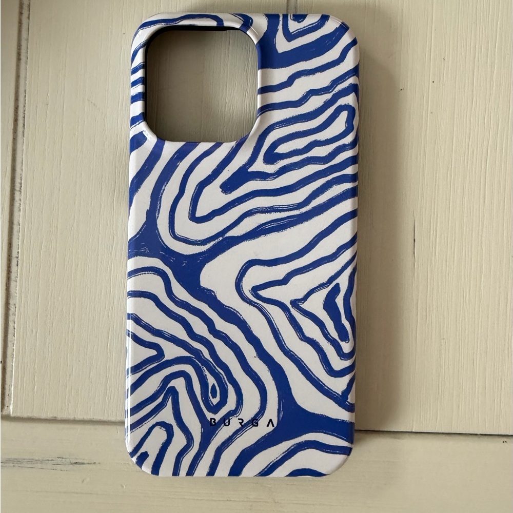 Blue and White Patterned Phone Case